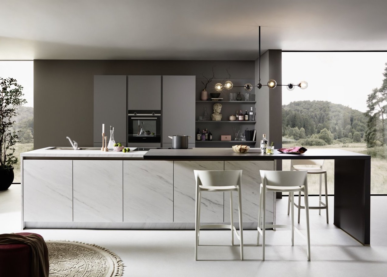 ConturKueche-51-190-53-170-in-Mattlack-Achtagrau-und-Marmor-Avorio-Nachbildung