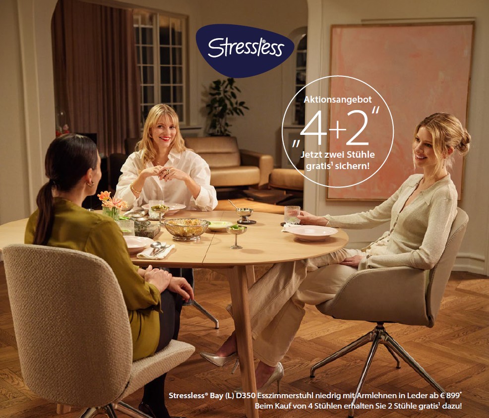 Stressless Aktion 4 + 2 Esszimmer Stühe