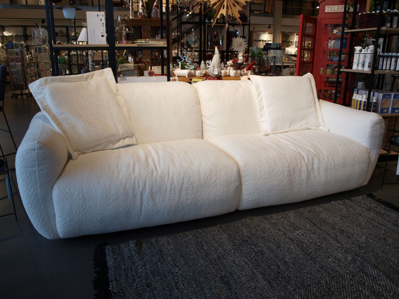 Sofa 3-Sitzer Till Stoff white im SALE günstig
