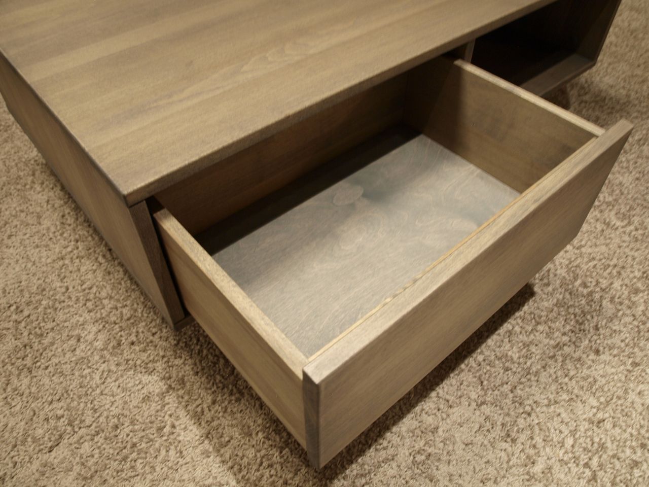 SALE Couchtisch Buche massiv silbergaru 110 x 70 cm