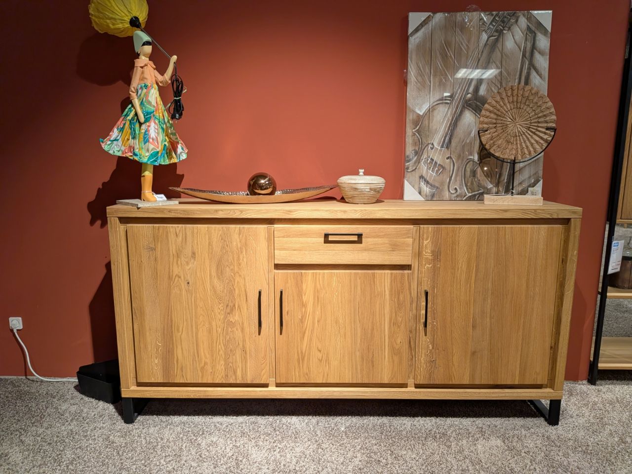 Abverkauf Sideboard massive Eiche 183 cm breit
