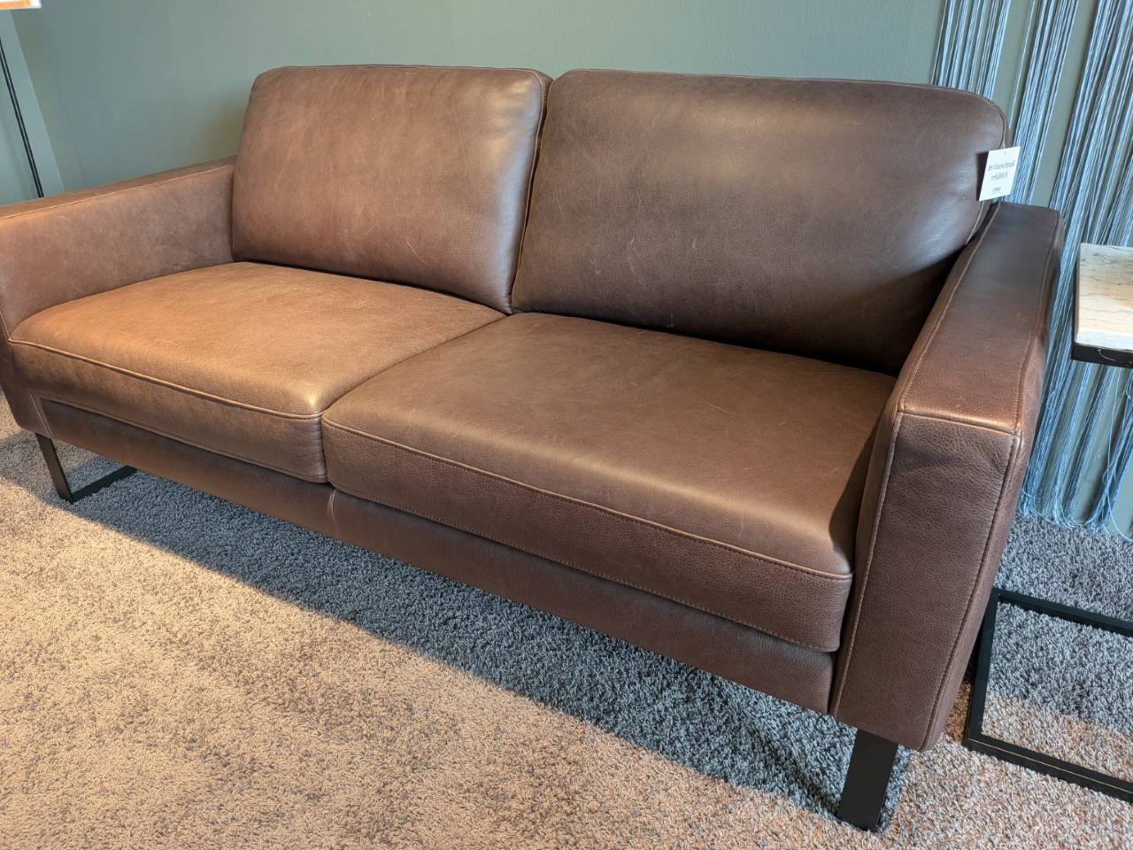 Ledersofa 3 und 2 Sitzer braun Räumungsverkauf