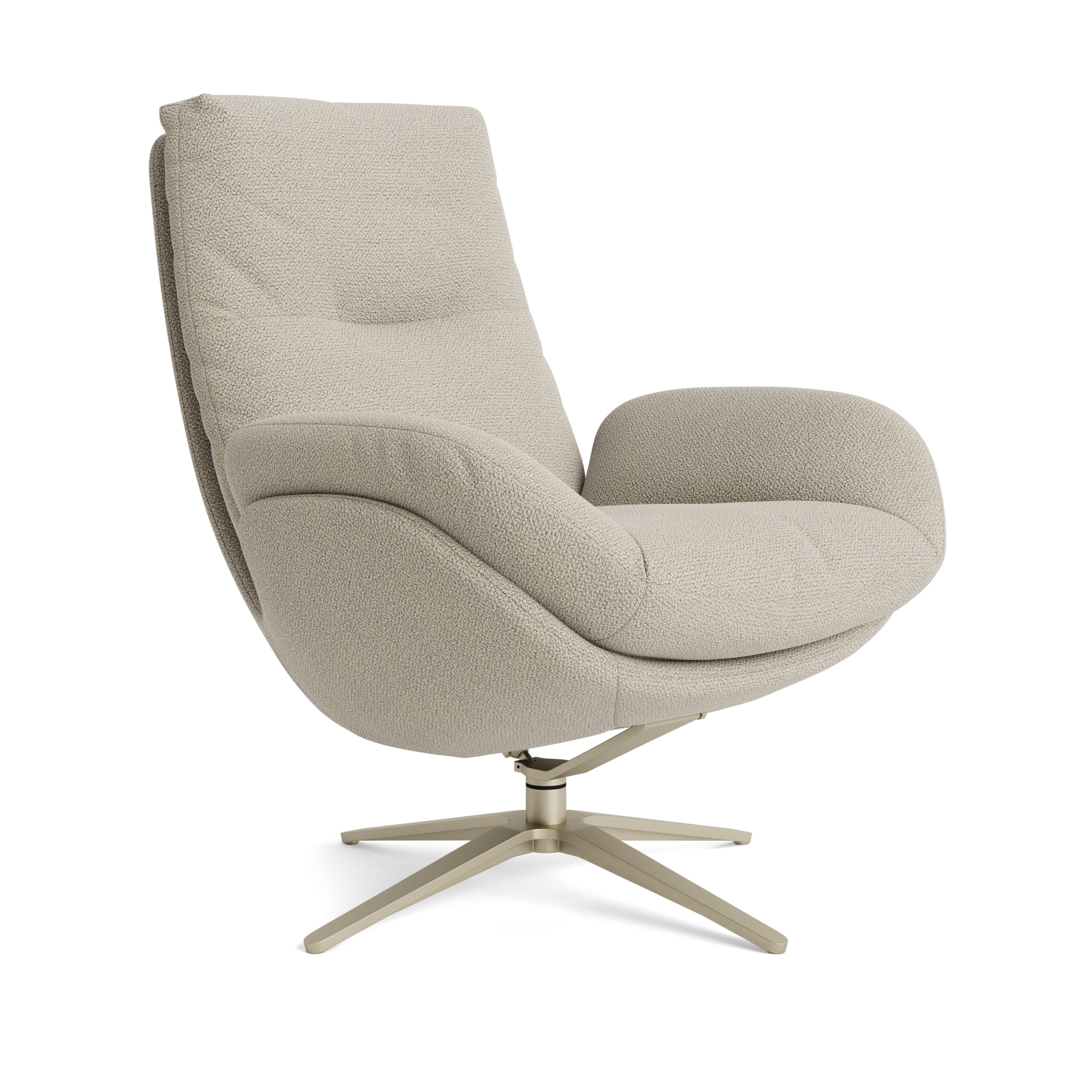 Drehsessel Nuvia – Stoff, Graubeige